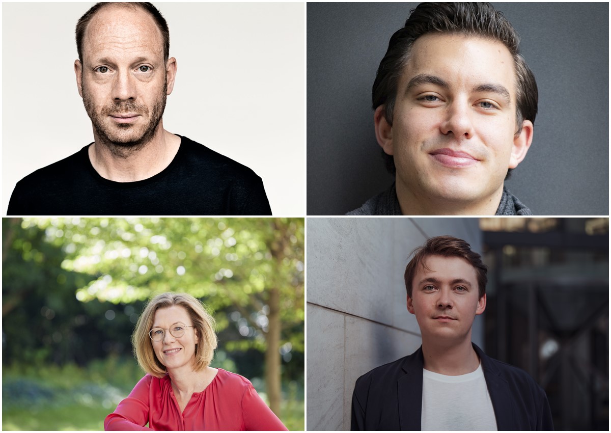 Foto oben links: Johann von Blow (Foto: Mathias Bothor), oben rechts: Frederic Jost (Foto: Sarah Foubert), unten links: Silke Rdinger (Foto: Kirsten Bucher), unten rechts: Konstantin Ingepa (Foto: Clara Evens)