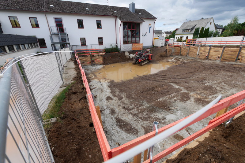 Bis 2020 wird es dauern, bis das Bauwerk unter dem Parkplatz der Margarethenschule fertig ist. Foto: SBN
