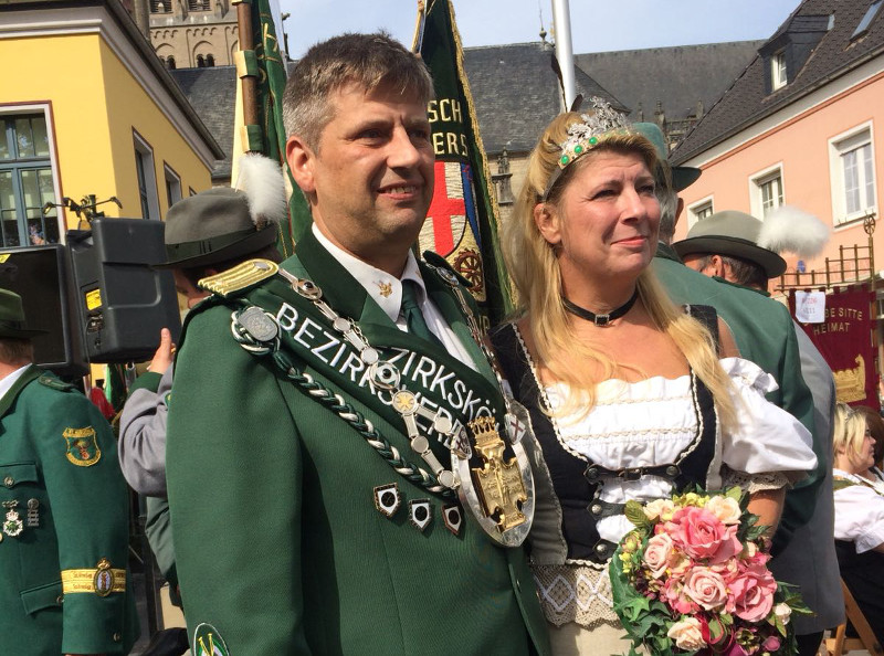 Dirk Schwartz, hier mit seiner Knigin Nancy, ist neuer Dizesanknig Trier. Foto: Privat