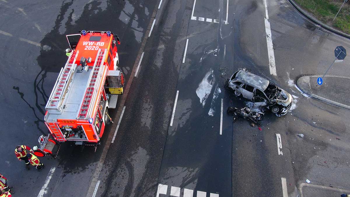 Aktualisiert: Schwerer Unfall auf L 307 bei Ransbach-Baumbach (Video)