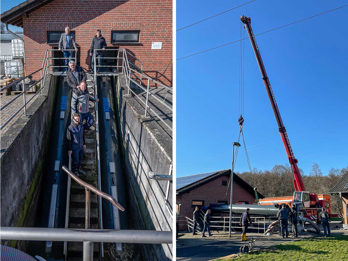 Erneuerungsmanahmen im Pumpwerk der Klranlage Selters.