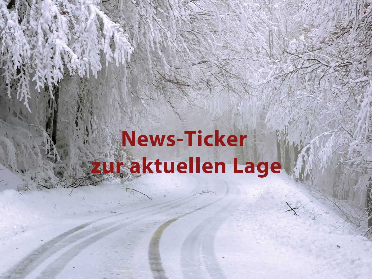 Liveticker zur Extremwetterlage mit Schneefall und Eisregen im Westerwald