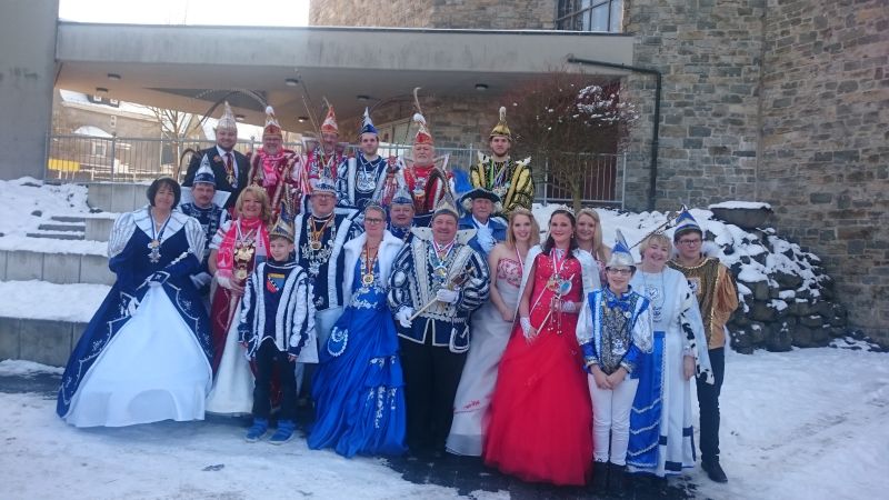 Nrrisches Gipfeltreffen. Foto: Karnevalsverein Scheuerfeld