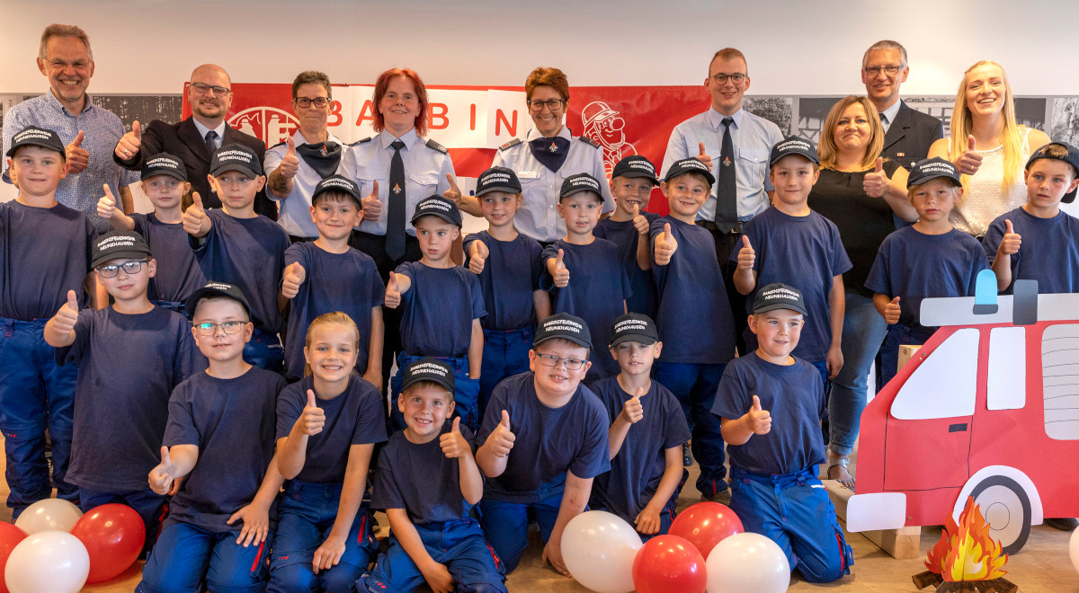 Die "Grndungsmitglieder" der Bambini-Feuerwehr Neunkhausen. (Foto: Rder-Moldenhauer)