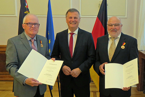 V.l.n.r. Erich Schneider, SGD Nord Prsident. Dr. Ulrich Kleemann, Willi Kumm. Foto: SGD