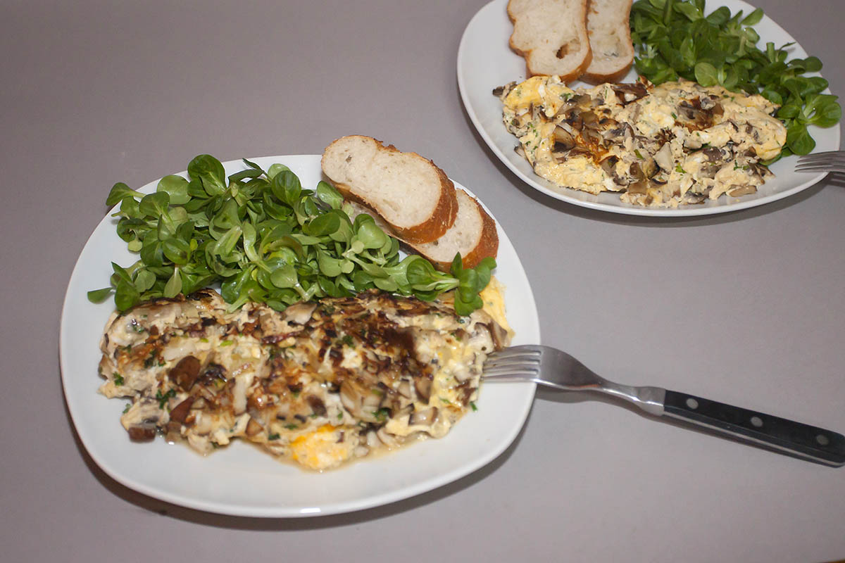 Westerwlder Rezepte: Eieromelette mit Pilzen