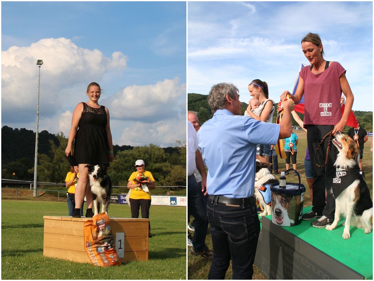 Gesamtsieger der European Open 2020: Das deutsche Team aus Johanna Bernhard und Bordercollie Skepsis setzte sich vor Jahresfrist gegen die internationale Konkurrenz durch. (Fotos: VG-Verwaltung Hamm/Sieg)
