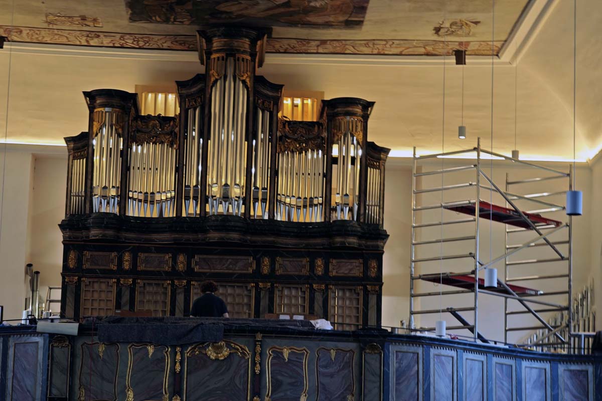 Der Bau der Orgel schreitet voran (Bilder: kk�)