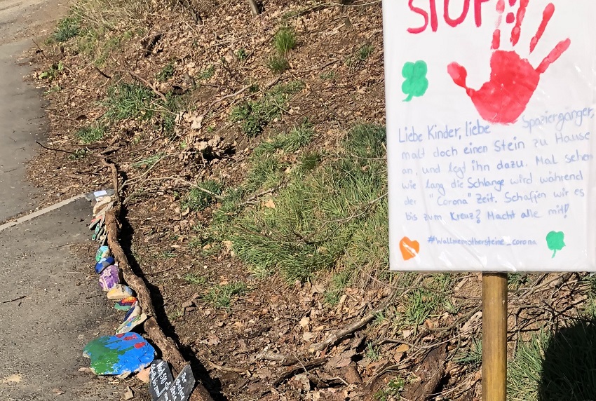 Kindertagessttte Zauberwald: Steinschlange gegen Corona