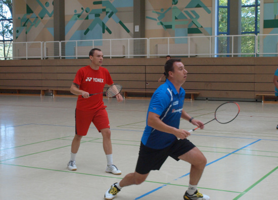 Herrendoppel mit Przemyslaw Urban (rechts) und Lucas Zimmermann. (Foto: Verein)