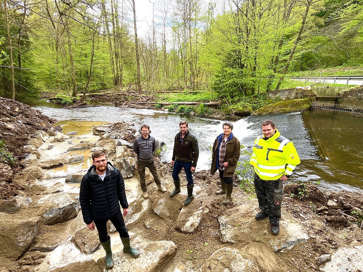 "Umgehungsspur" für Wanderfische im Elbbach