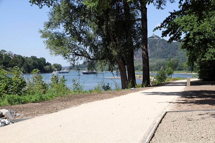 Insel Grafenwerth: Bau der barrierefreien und hochwasserfesten Wege fast fertig