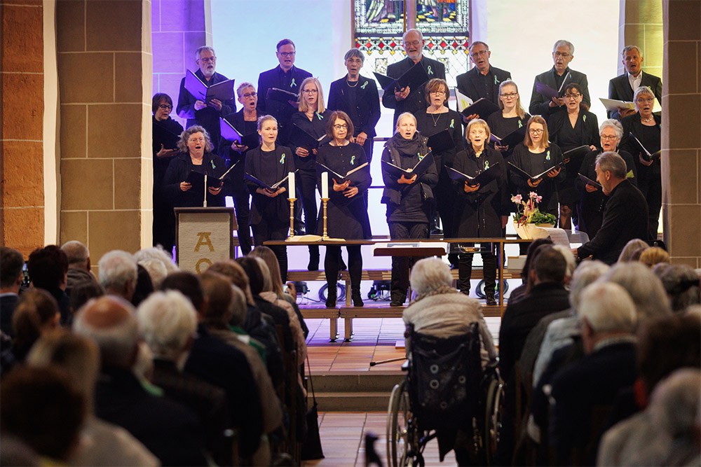 Das Vox-Humana-Ensemble meisterte selbst anspruchsvolle Chorwerke souvern. Quelle: Evangelische Kirche Dekanat Westerwald