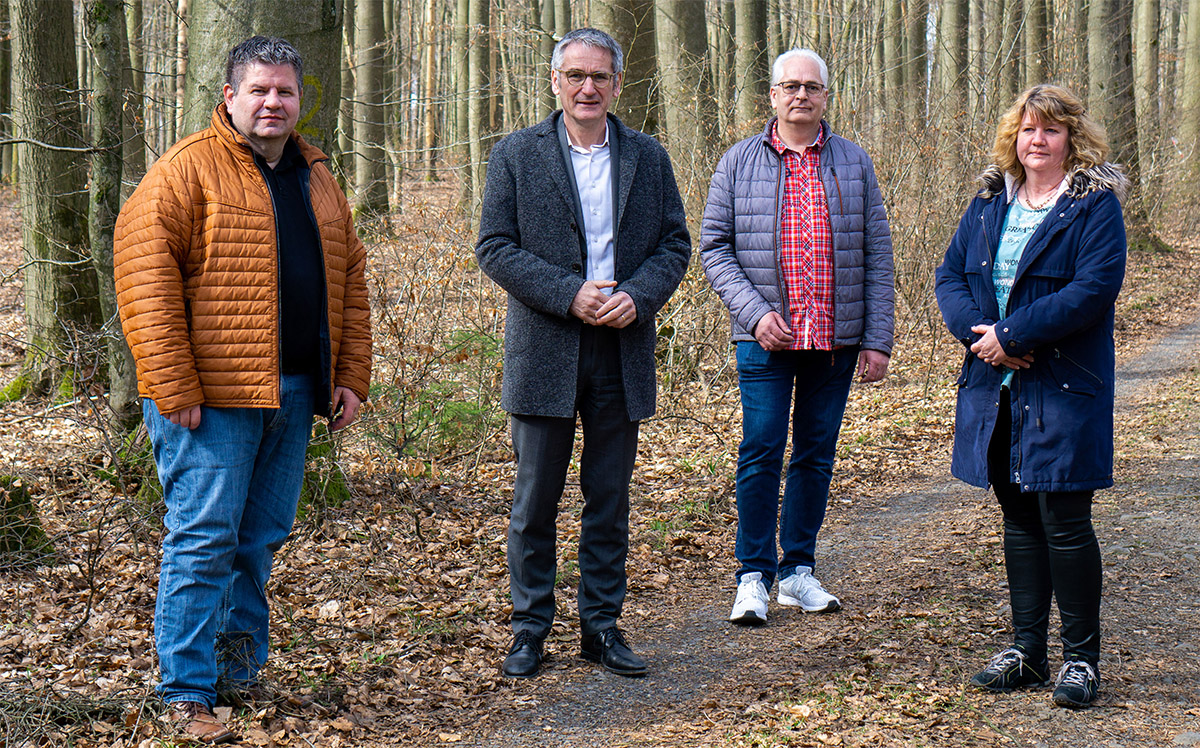 Foto: v.l.: Thomas Giehl, Nister; Hendrik Hering, MdL; Thomas Ax, Mrlen und Simone Jungbluth, Norken. Quelle: MdL-Bro Hendrik Hering