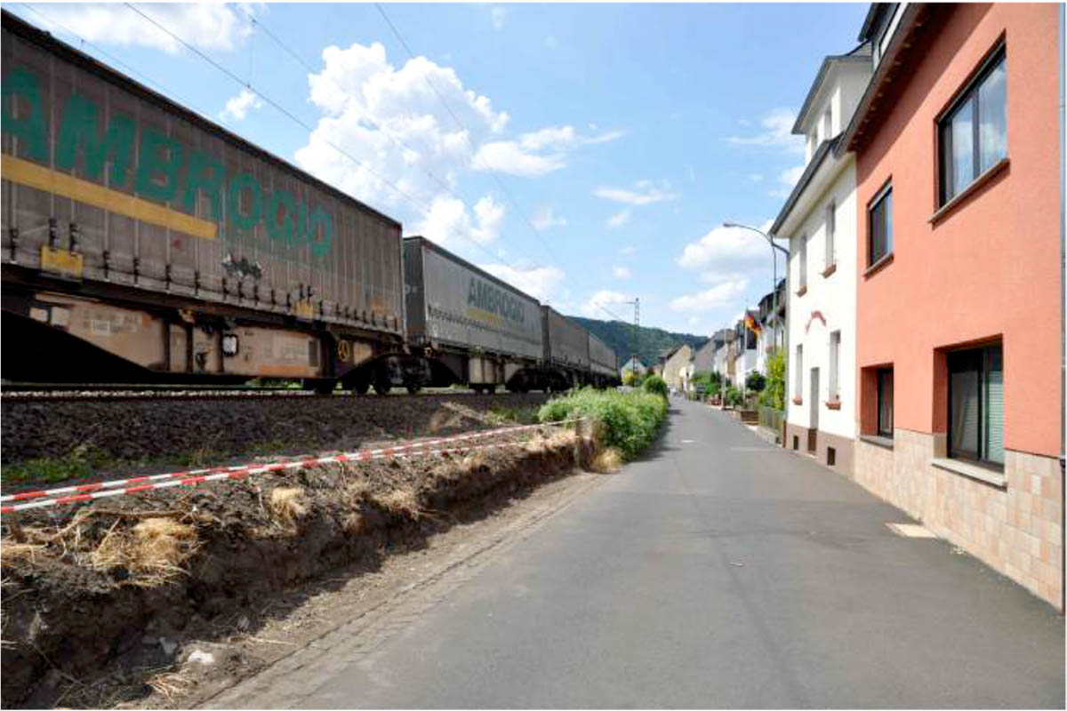 Bis zu 8.000 Zge zhlte die Landesmessstelle in Oberwesel allein im April dieses Jahres. Eine untragbare Belastung fr die Bevlkerung ebenso wie fr den Tourismus und die heimische Wirtschaft. Deshalb fordert Pro Rheintal von der Politik eine Bahn-Lrmschutzzone fr Tourismusregionen. Fotos: privat