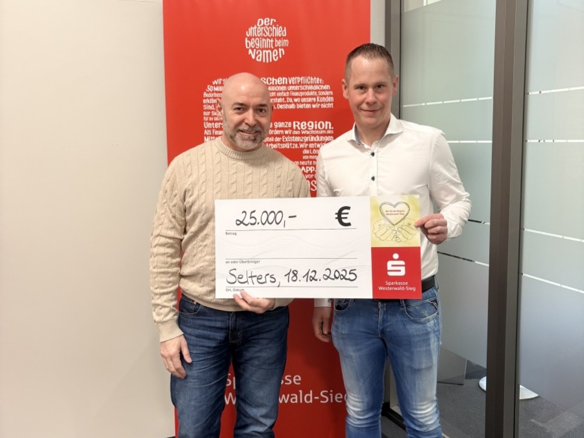 Kunde aus Selters gewinnt 25.000 Euro beim PS-Sparen der Sparkasse