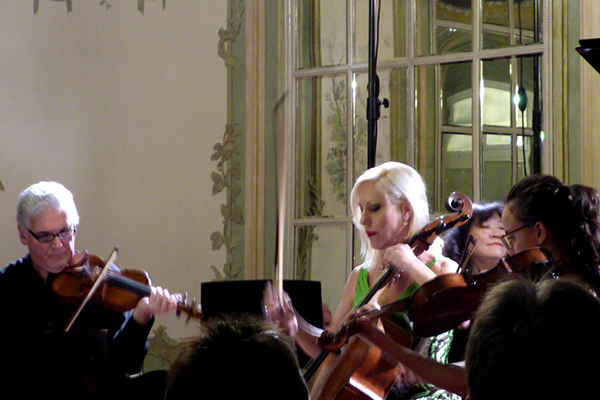 Musik auf hchstem Niveau, zelebriert von (v.l.) Pinchas Zukermann, Amanda Forsyth, Angela Cheng und Shira Majoni. Foto: Hans Hartenfels