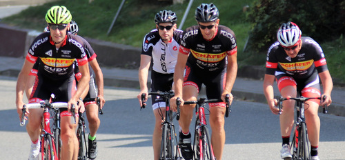 Die Radfahrer vom RSC Betzdorf bei ihrer Fahrt zur Deutschlandtour. (Foto: RSC Betzdorf/Hans Gnter Hoffmann)