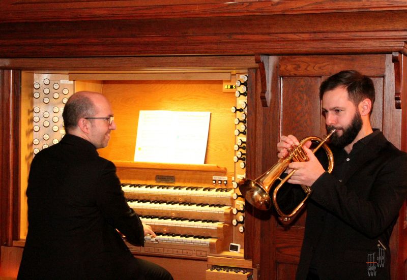 Organist Stephan Rahn und Trompeter Stephan Stadtfeld. Foto: D. Wick