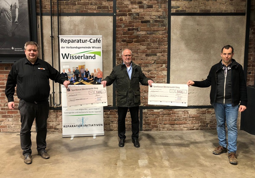Zwei Mal 1.000 Euro vom Reparatur-Café des Wisserlandes