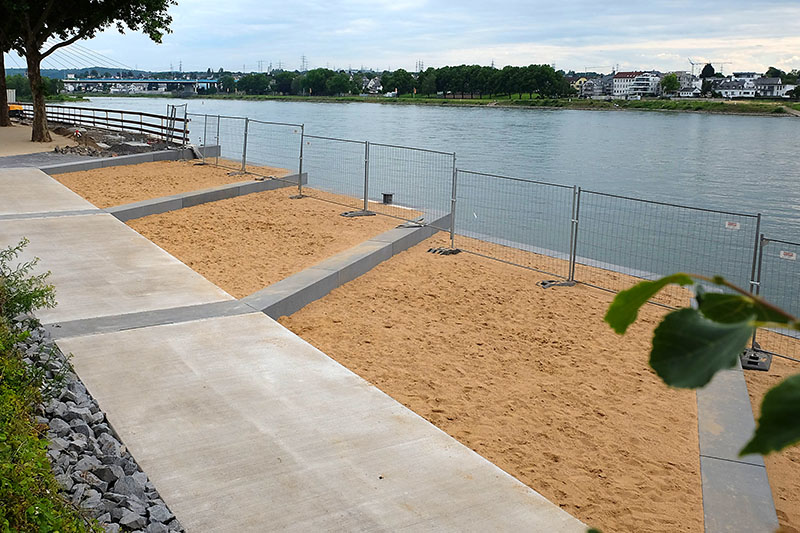 Teile der neuen Uferpromenade fertiggestellt - Biergarten ffnet