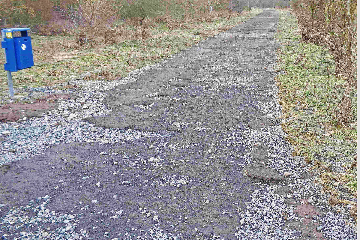 Nach Hochwasser: Radweg im Engerser Feld beschdigt