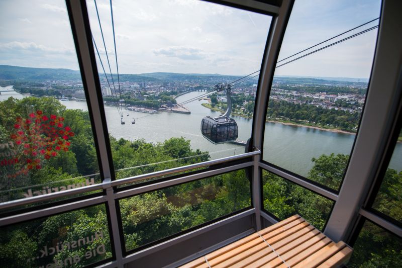 Blick aus der Seilbahn Koblenz. Foto: Henry Tornow