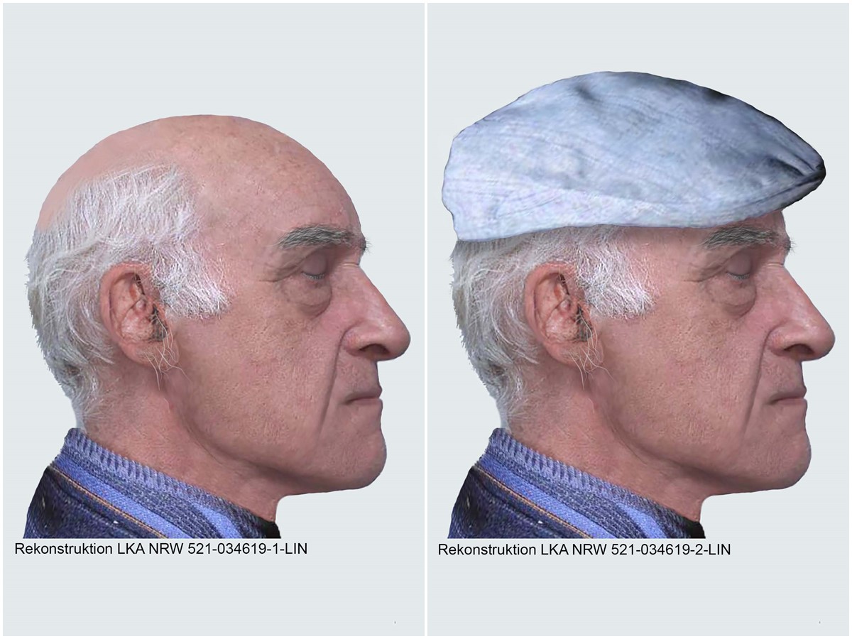 Wer kennt den Toten aus dem Wald bei Siegen? (Rekonstruktion: LKA NRW)