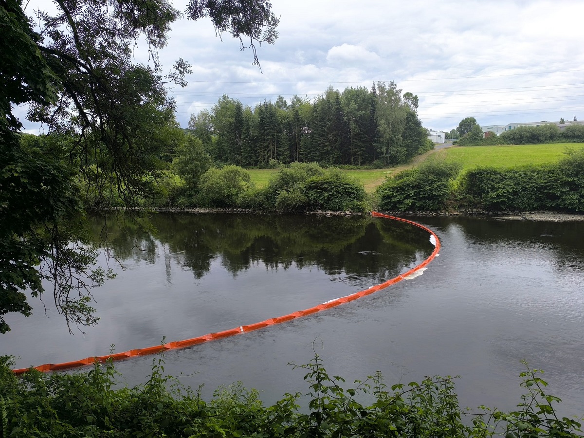 �lsperre in der Sieg (Foto: lr)