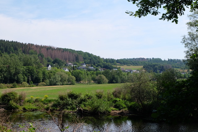 Blick ber die Sieg hinweg auf Siegenthal (Fotos: KathaBe)