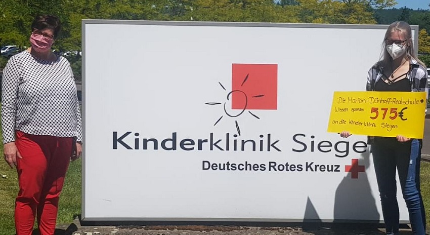 Schler der Realschule plus Wissen spenden an Kinderklinik