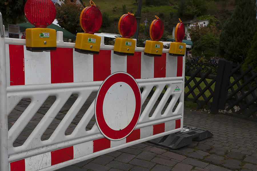 Vollsperrung der Rothenbergstrae in Niederfischbach
