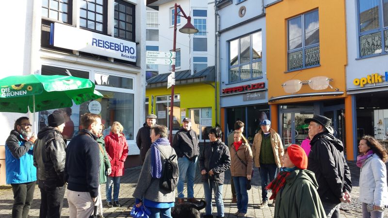 Stadtbegehung des Ortsvereins Bndnis 90/Die Grnen mit Tabea Rsner. Foto: privat