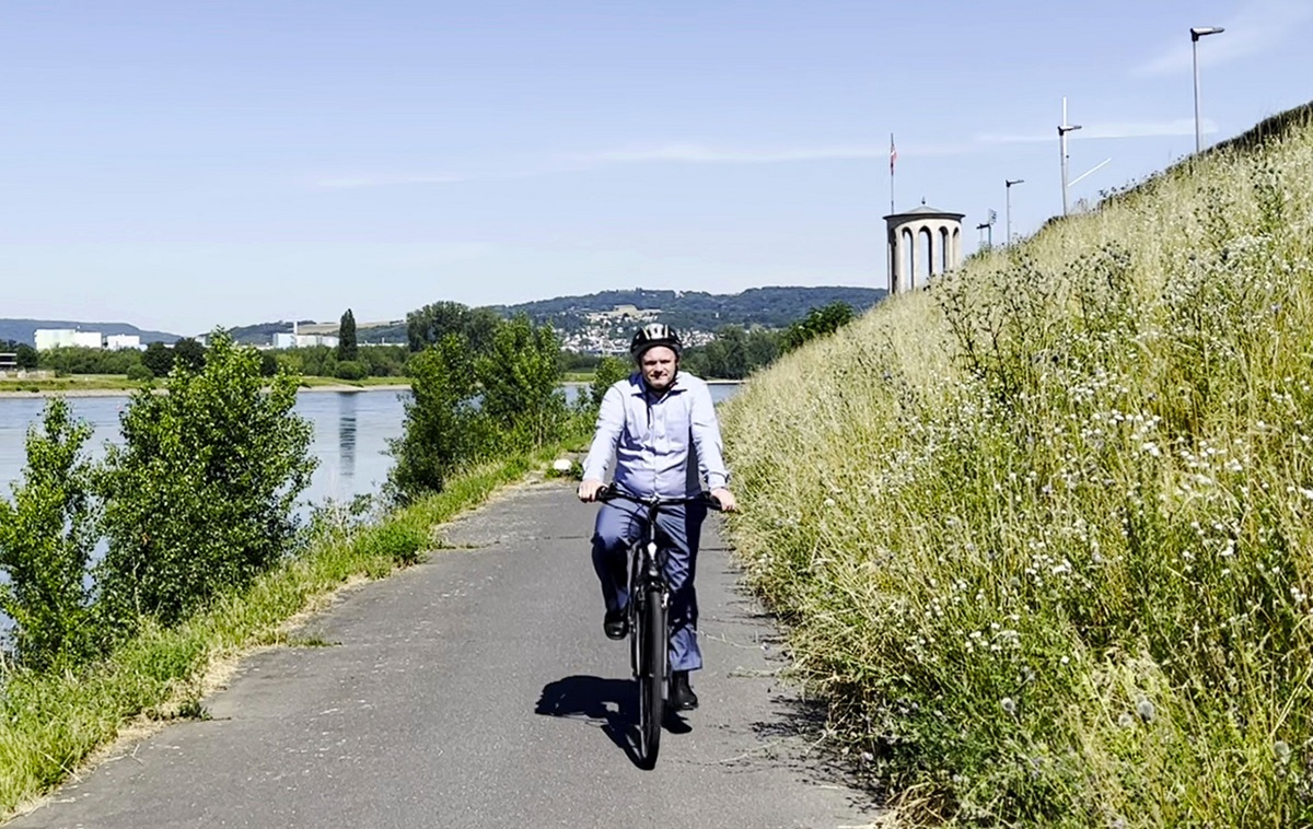 Auch Oberbrgermeister Jan Einig ist beim Stadtradeln aktiv