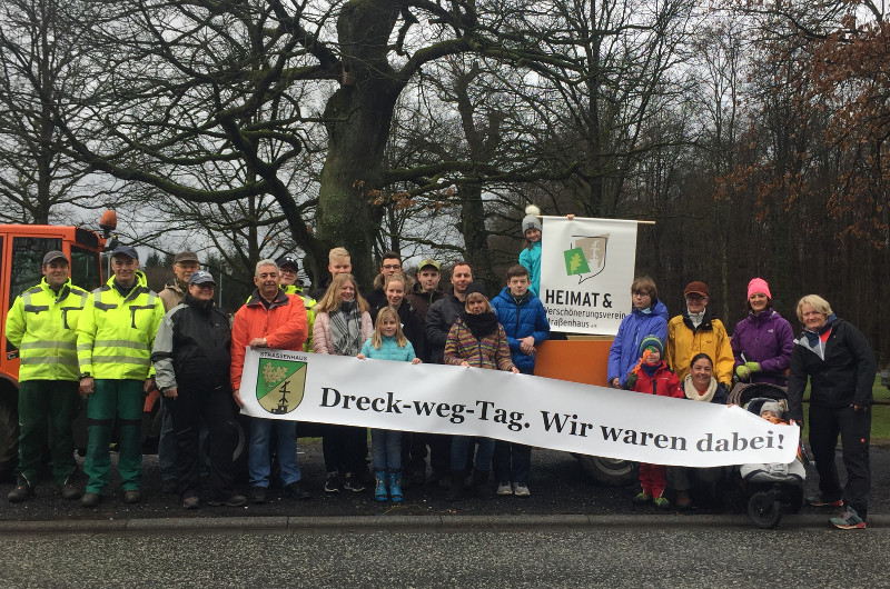 Beim Dreck-Weg-Tag in Straenhaus waren wieder viele freiwillige Helfer am Start. Foto: Privat