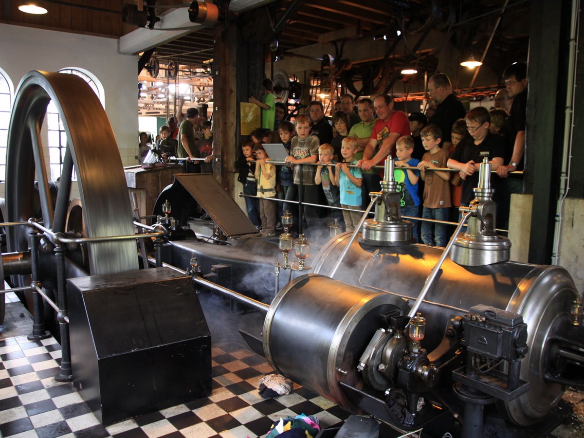 Die Dampfmaschine wird zur Er�ffnung ihren Betrieb aufnehmen. (Foto: Technikmuseum)