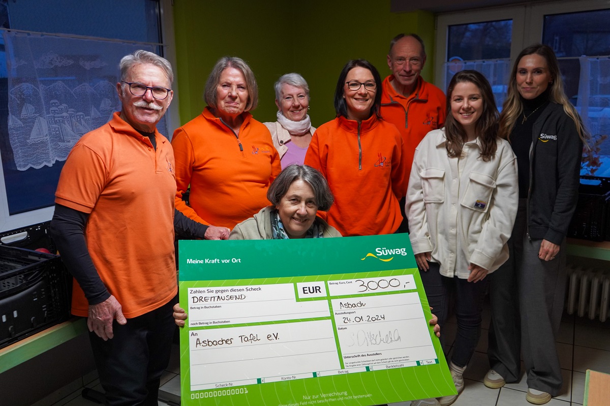 Energiedienstleister Swag: 3.000 Euro fr die Tafel der Verbandsgemeinde Asbach