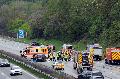 Verkehrsunfall auf der Autobahn A 3 bei Krunkel sorgte fr langen Stau: Vier Fahrzeuge beteiligt