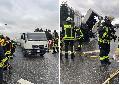 Feuerwehreinsatz: Brennender Lkw auf der B256 beim Kreisel Bonefeld