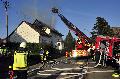 AKTUALISIERT: Dachstuhl brannte in Roth-Hohensayn, Feuerwehren waren mit 70 Kräften im Einsatz