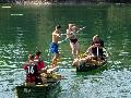 Schwere Artillerie aus Linz am Rhein beim Fischerstechen in Raisting am Ammersee