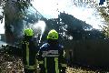 Brand einer ehemaligen Gaststtte in Unnau