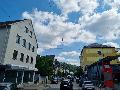 Vollsperrung der Rathausstrae in Wissen fr Oberleitungsarbeiten