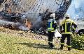 Scheune in Helmeroth gert in Vollbrand