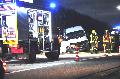 Unfall auf der A3 bei Krunkel: Voll besetzter Sprinter kracht in Mittelleitplanke