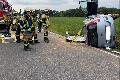 Aktualisiert: Verkehrsunfall bei Bachenberg: Pkw rutscht in B�schung
