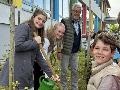 Traditionelles Weinrebenpflanzen der Erpeler Weinmajest�ten