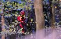 Windeck: Gleitschirmflieger landete im Baum - Aufwändiger Einsatz für die Rettungskräfte