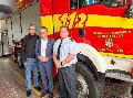 Westerburg: Hendrik Hering im Austausch mit Feuerwehrfhrung