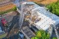 Feuerwehr k�mpft gegen Gro�brand in Lagerhalle bei Bad Sobernheim